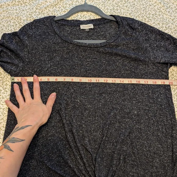 Soft Black Long Sleeve Top With Twist Front - Picture 2 of 10